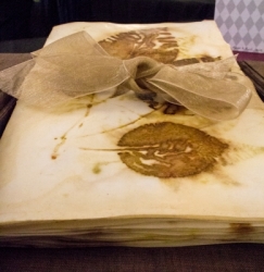 Eco printed encaustic book in a found box - Jamila Rufaro