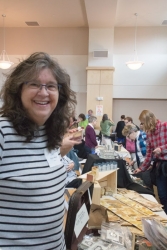 Robin Mouat at her vendor table