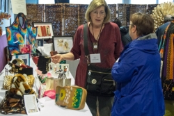 Lorraine Crowder at Purse Book display with Jam guest